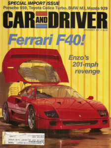 CAR & DRIVER 1987 NOV - M3, 750iL, ALL-TRAC, F40, 959